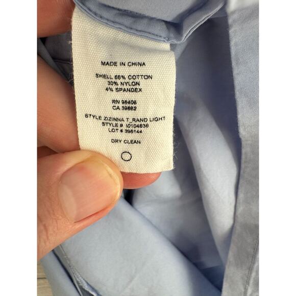 Theory Zizinna T Mini Dress Women's Size 10 Light Blue 3/4 Sleeve - Picture 10 of 12